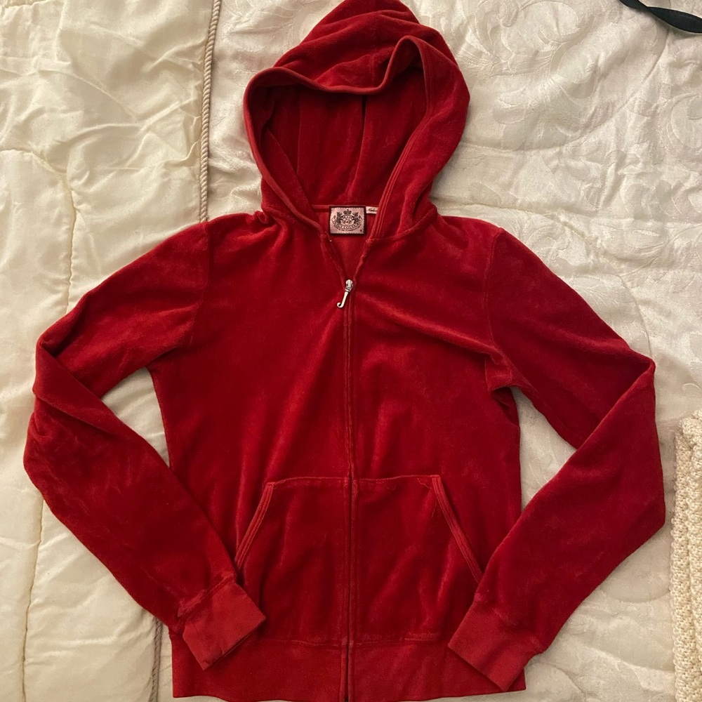 Terry cloth juicy couture zip up hoodie